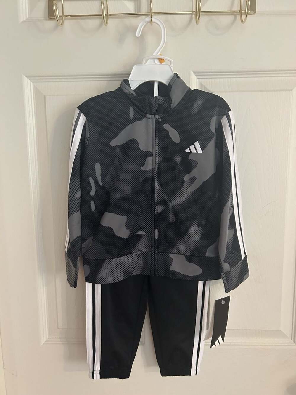 Adidas Camo Track Suit Set Black White